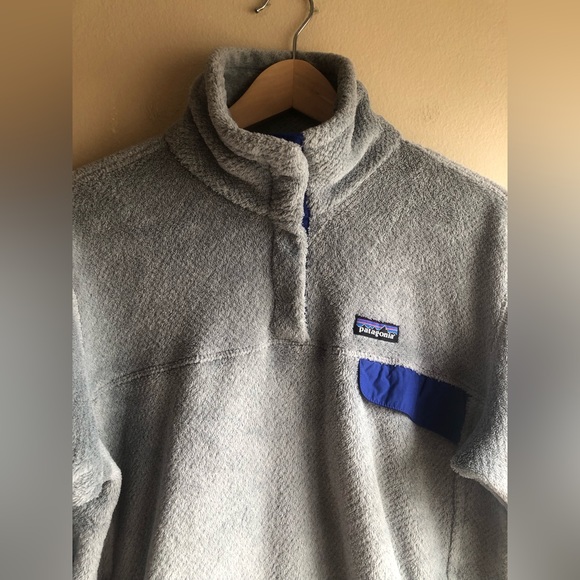 Patagonia Women's Re-Tool Gray Pockets Snap T Pullover Jacket Size XL - Picture 2 of 13